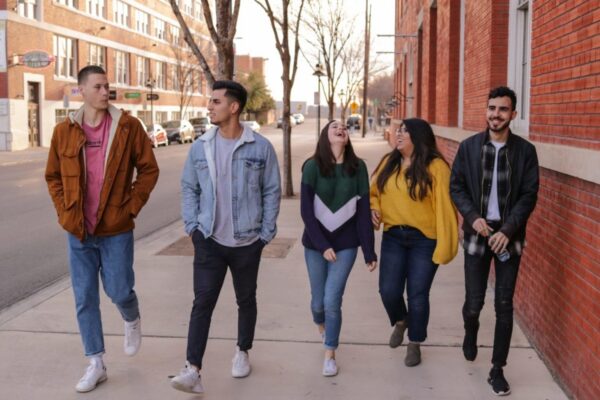 Photo of young people walking