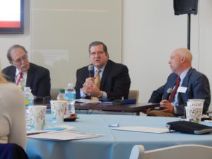 (left to right) Lew Maltby, President, National Workrights Institute; Fred Giles, Senior Vice President, Research Division, CARCO; and Joseph Phelps, Human Resource Investigator, Johns Hopkins Health System