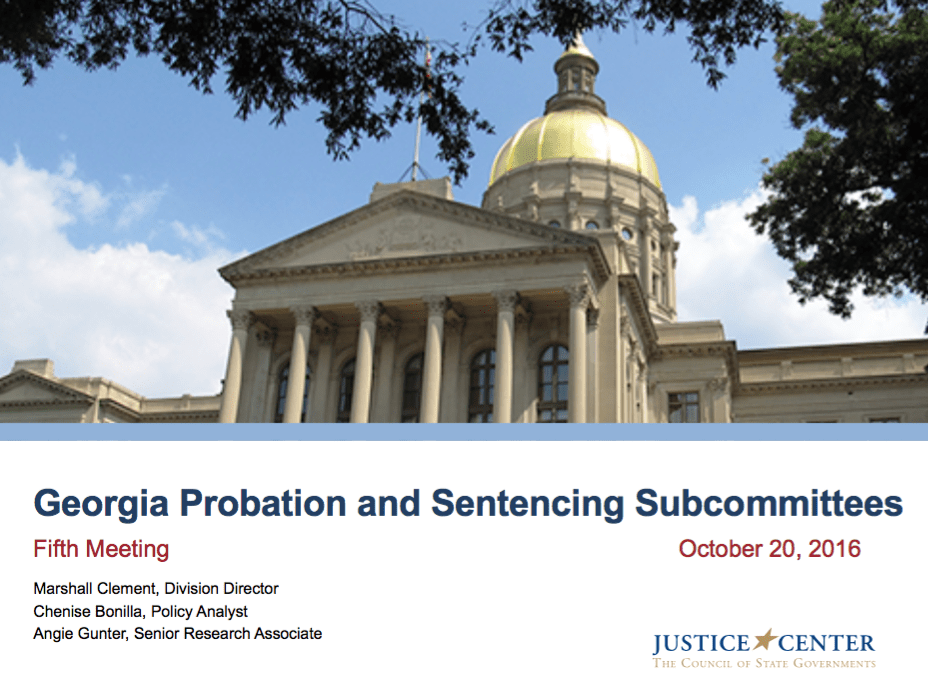 Justice Reinvestment in Probation and Sentencing