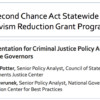 Image for: The	Second Chance Act Statewide Recidivism Reduction	Grant Program: An Orientation for Criminal Justice Policy Advisors to State Governors
