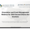 Image for: Grant Management Orientation for FY 2014 Second Chance Act Grantees Serving Adults