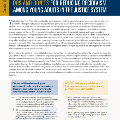 Image for: Dos and Don’ts for Reducing Recidivism Among Young Adults in the Justice System