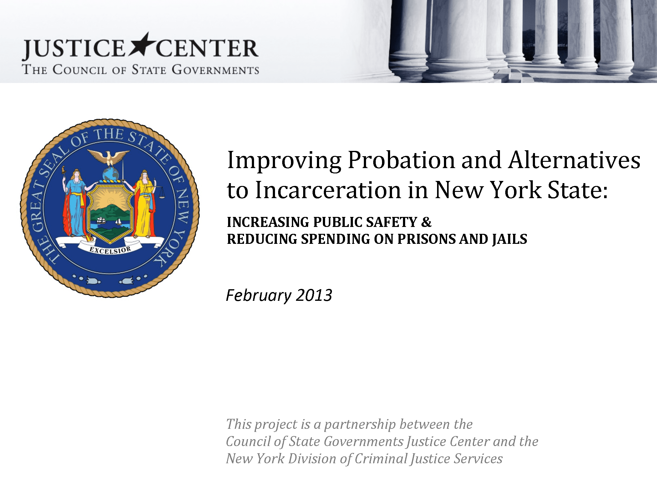 NY State Probation Incarceration Study CSG Justice Center CSG