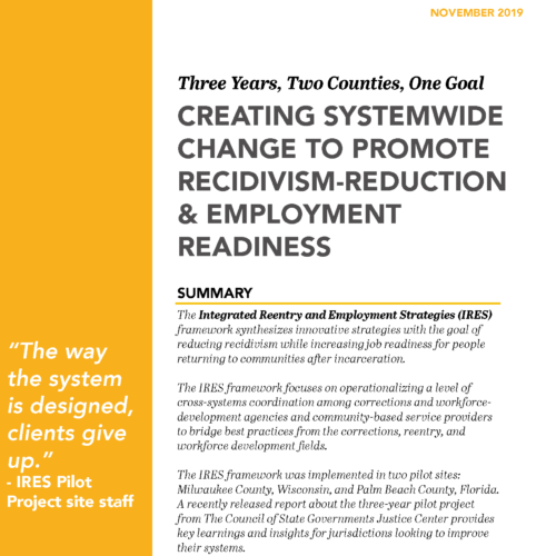Image for: Creating Systemwide Change to Promote Recidivism-Reduction and Employment Readiness
