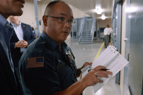 Image of officer with a clipboard