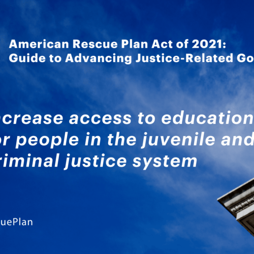 Increase access to education for people in the juvenile and criminal justice center image