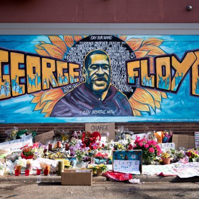 Image of a memorial mural for George Floyd