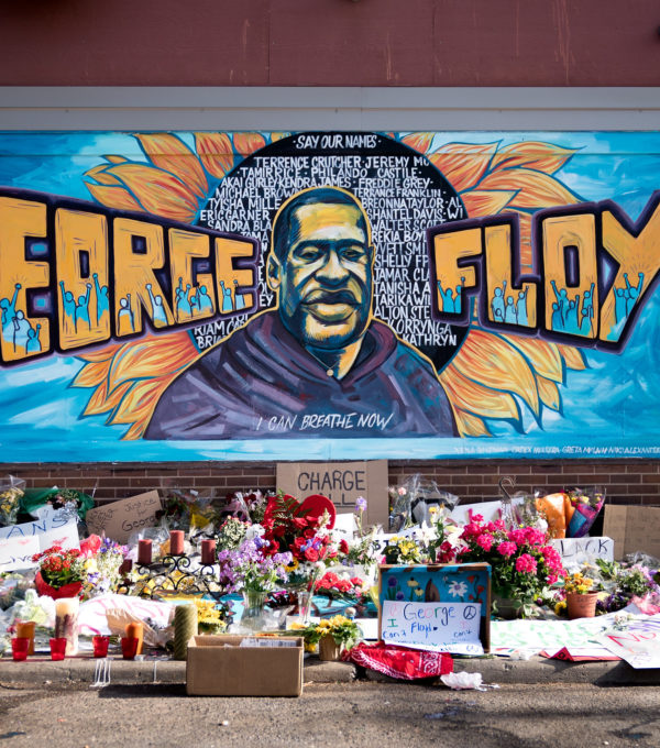 Image of a memorial mural for George Floyd