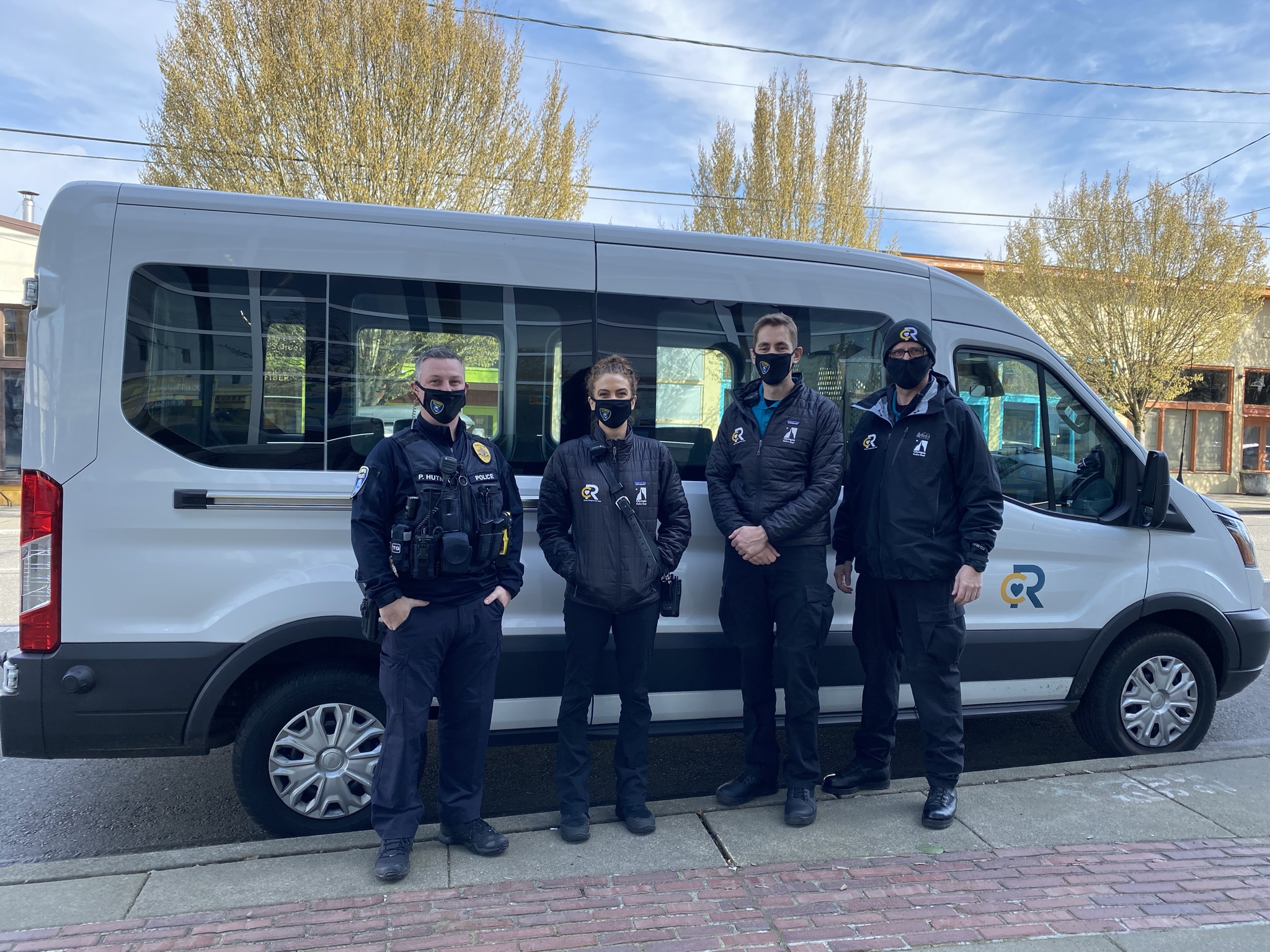 Olympia, WA van and officers