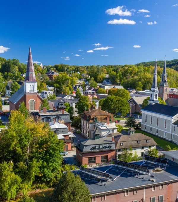 Montpelier town view in Vermont USA