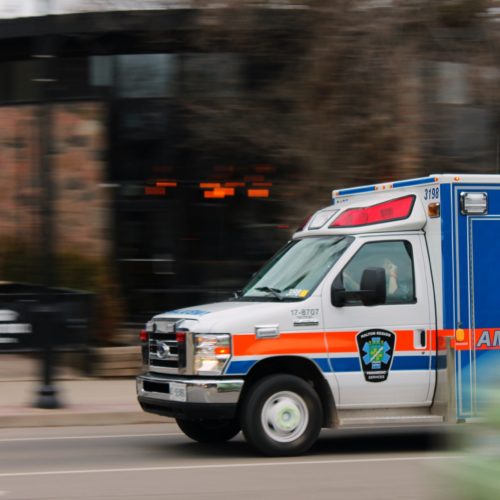 ambulance driving fast