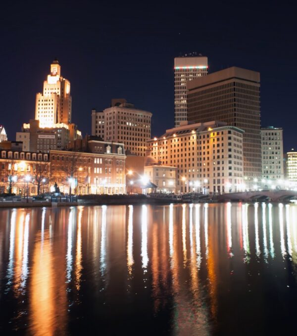 Providence Rhode Island by night