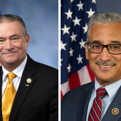 Headshots of Republican Nebraska Congressman Don Bacon and Democratic Virginia Congressman Bobby Scott