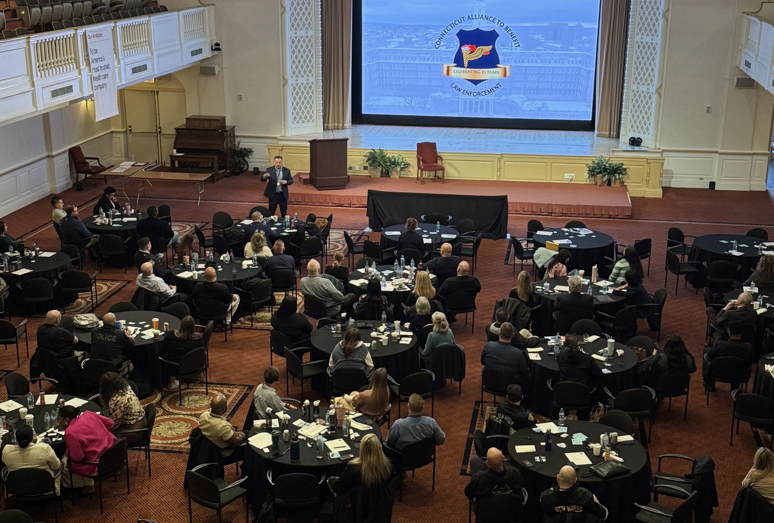 Conference room at law enforcement meeting