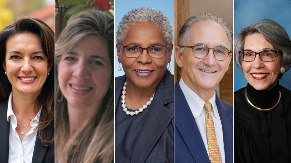 From left to right: Dr. Cynthia Garza, The Honorable Marina L. Sabett, Dr. Altha J. Stewart, The Honorable Steve Leifman, The Honorable Kathryn E. Zenoff